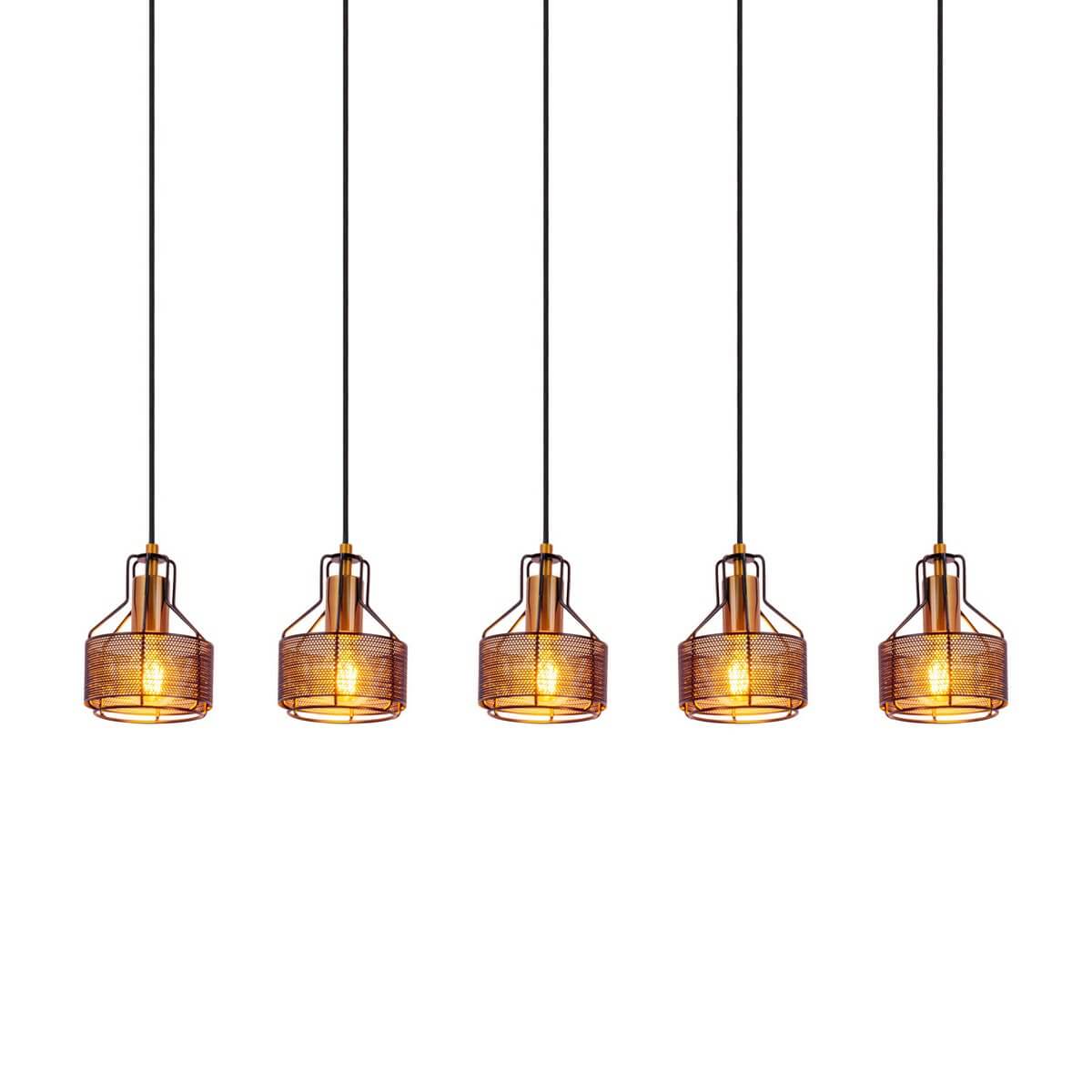 Hanglamp Zwart Goud Metaal – Retro Moderne Verlichting