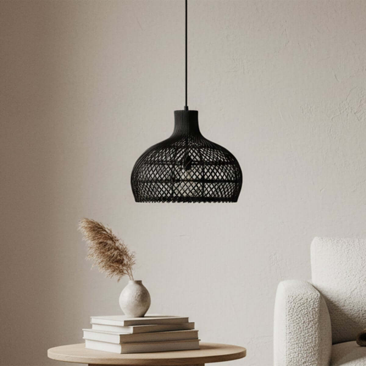 Maze hanging lamp black small - Raw Materials