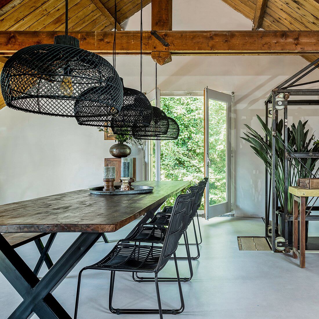 Jane slim tuinstoel zwart - Raw Materials