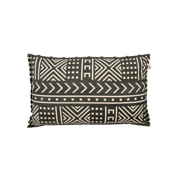 Kussen Mila zwart/gebroken wit 50x30 - MrsBLOOM - Casanovio