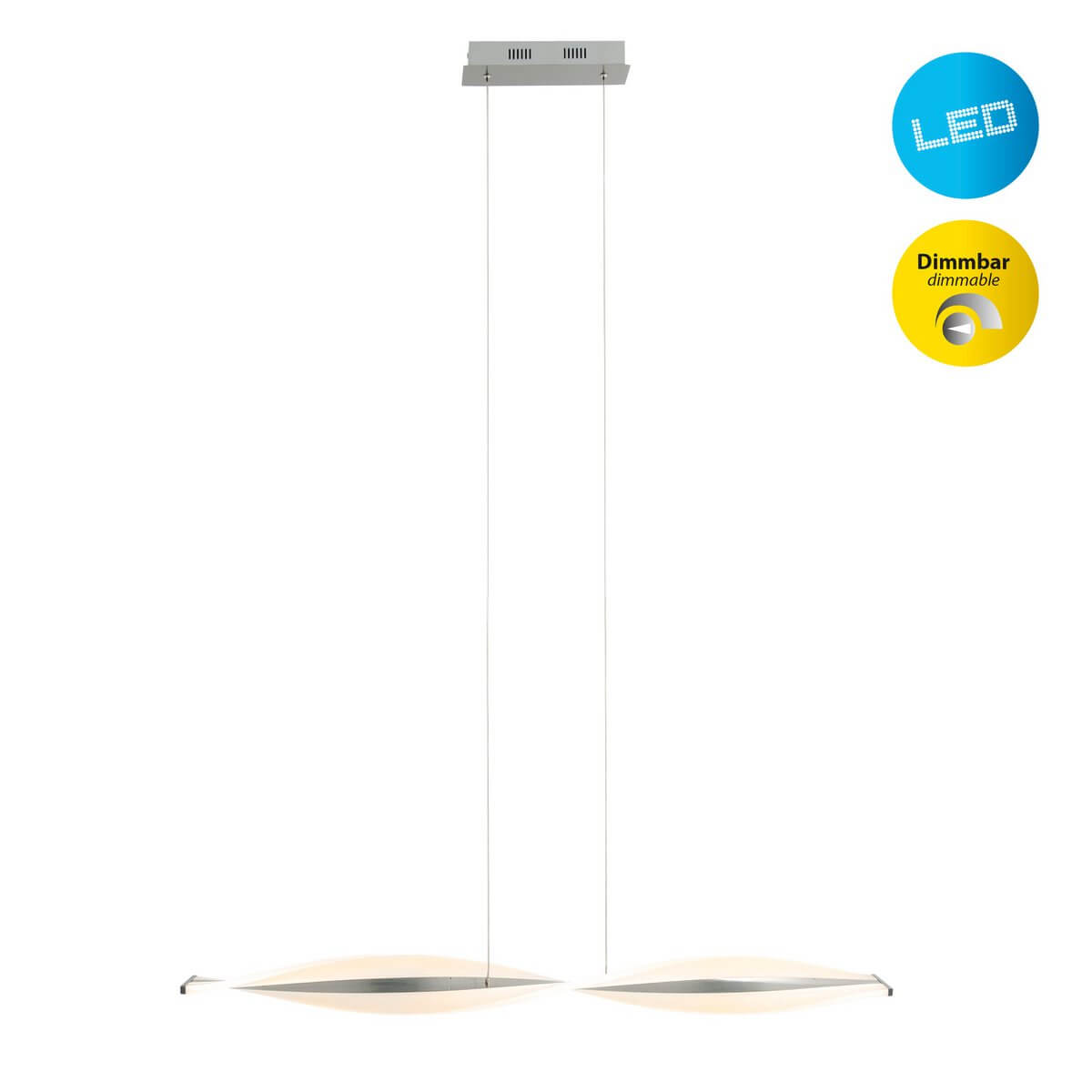 LED Hanglamp Zilver Metaal - Modern Subtiel Verlichting