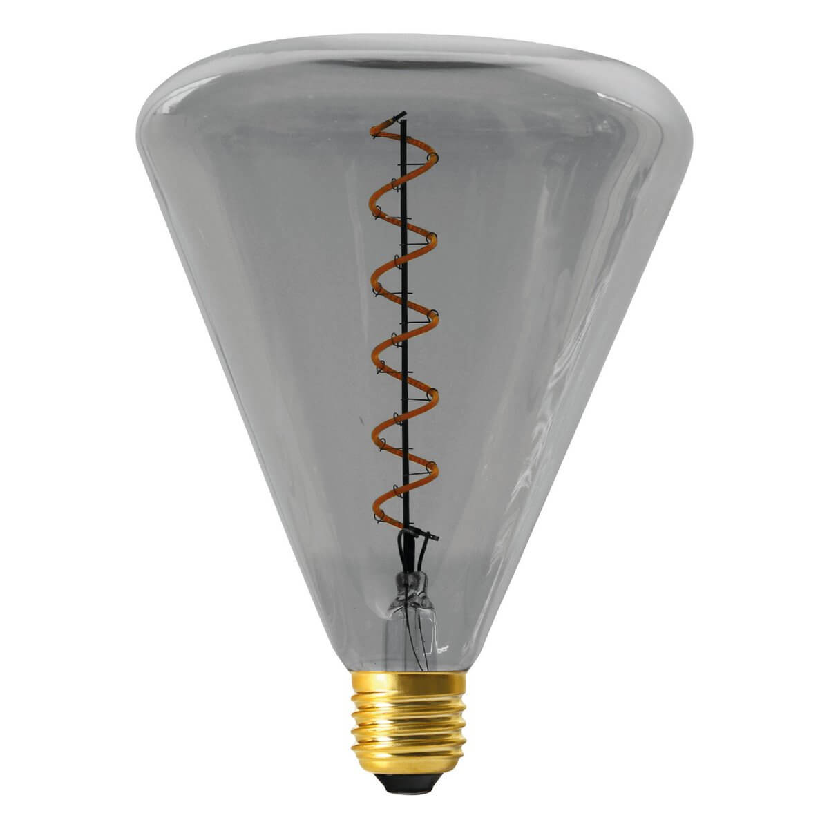 LED -lamp "Dilly" E27 versie 4 watt, metaal en glas in grijs