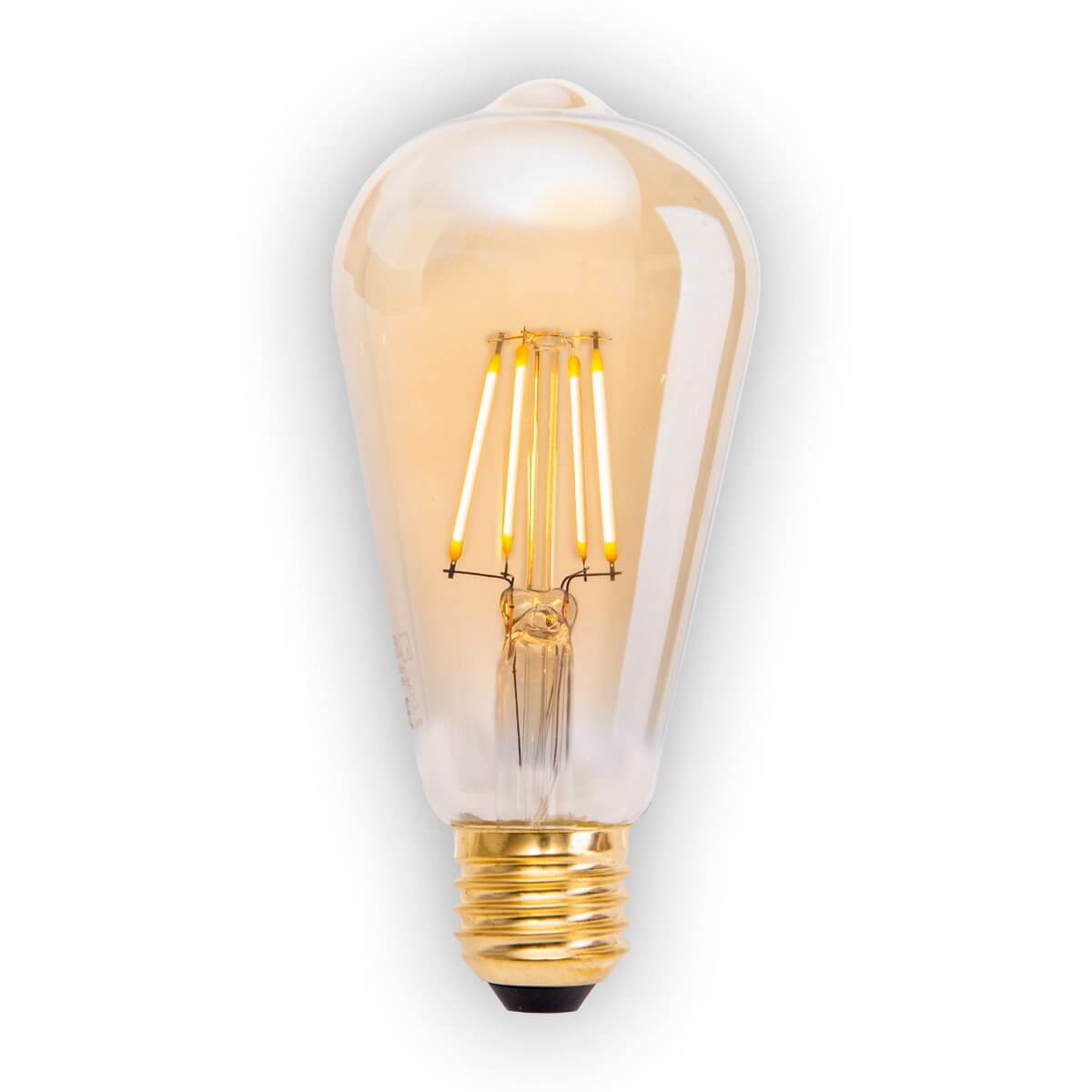 Led filamentlamp amber E27 - dimbaar - set van 4