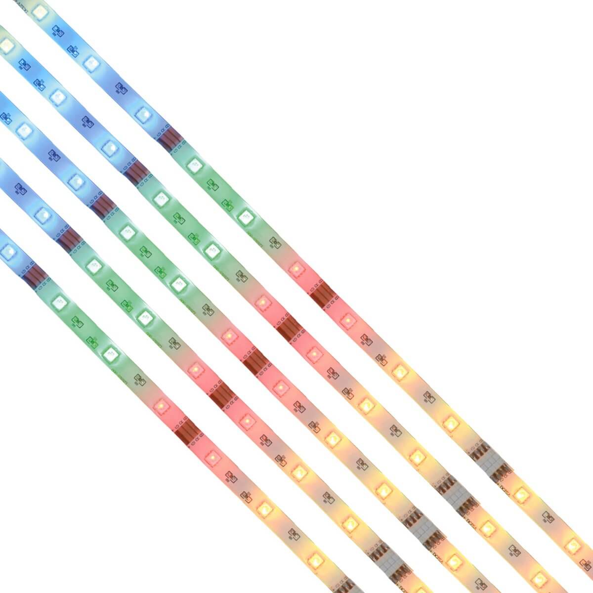 Ledstrips RGB dimbaar - met infrarood afstandsbediening - set van 5