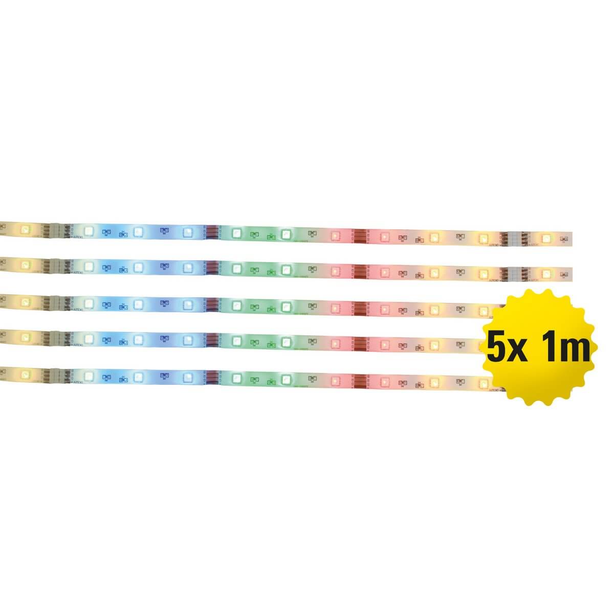 Ledstrips RGB dimbaar - met infrarood afstandsbediening - set van 5