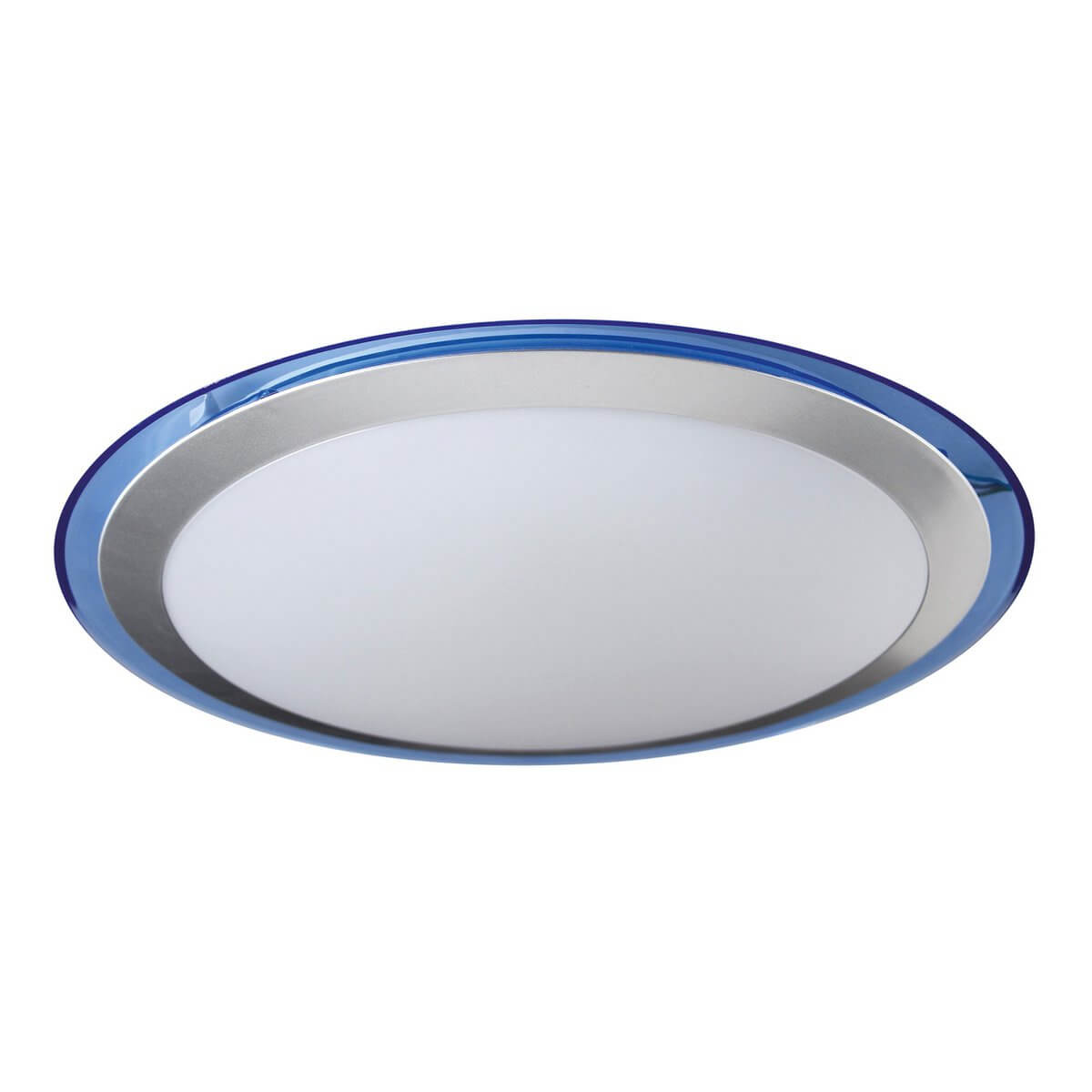 Lutos led plafondlamp blauw zilver - glare-vrij licht - Ø 33 × 6,5 cm