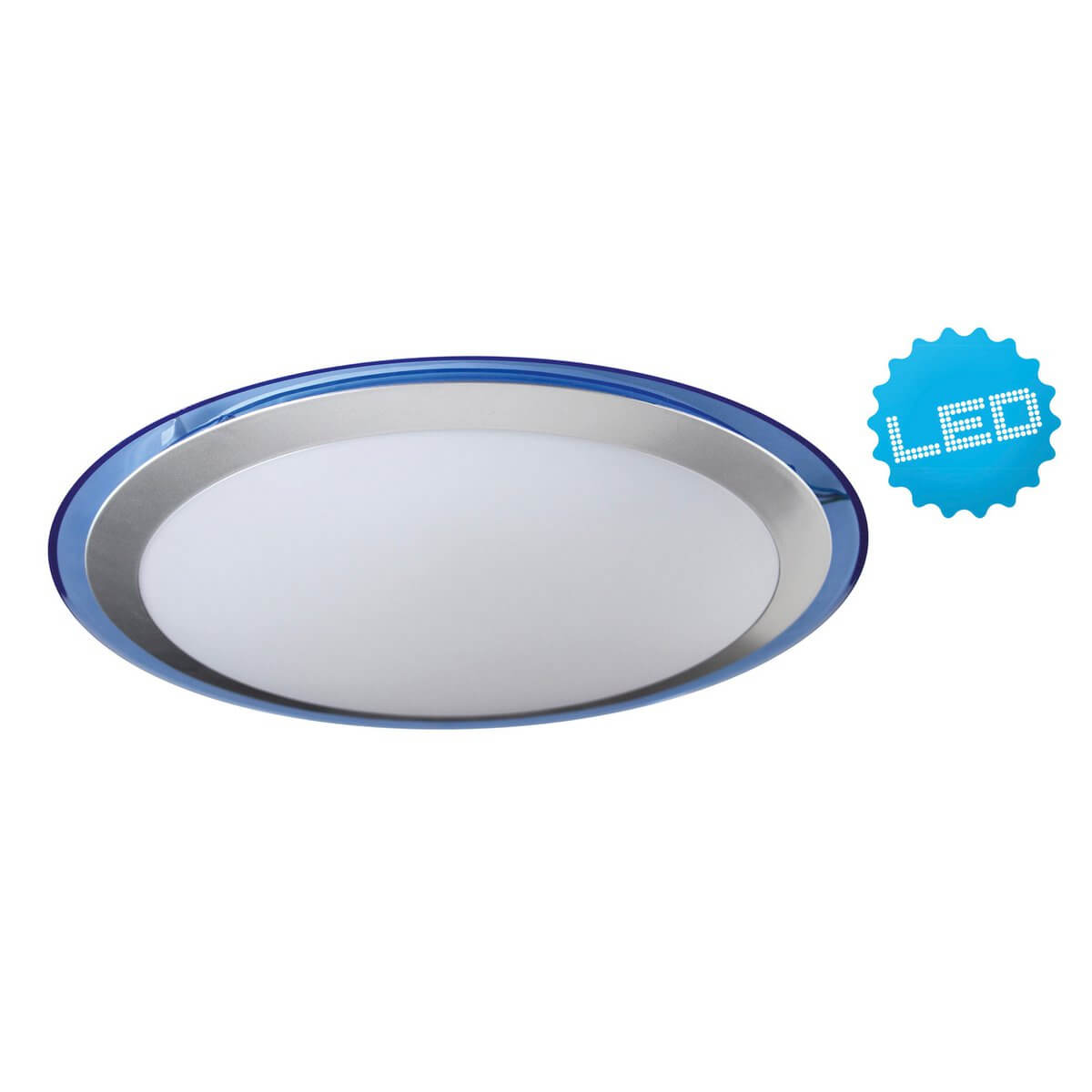 Lutos led plafondlamp blauw zilver - glare-vrij licht - Ø 33 × 6,5 cm