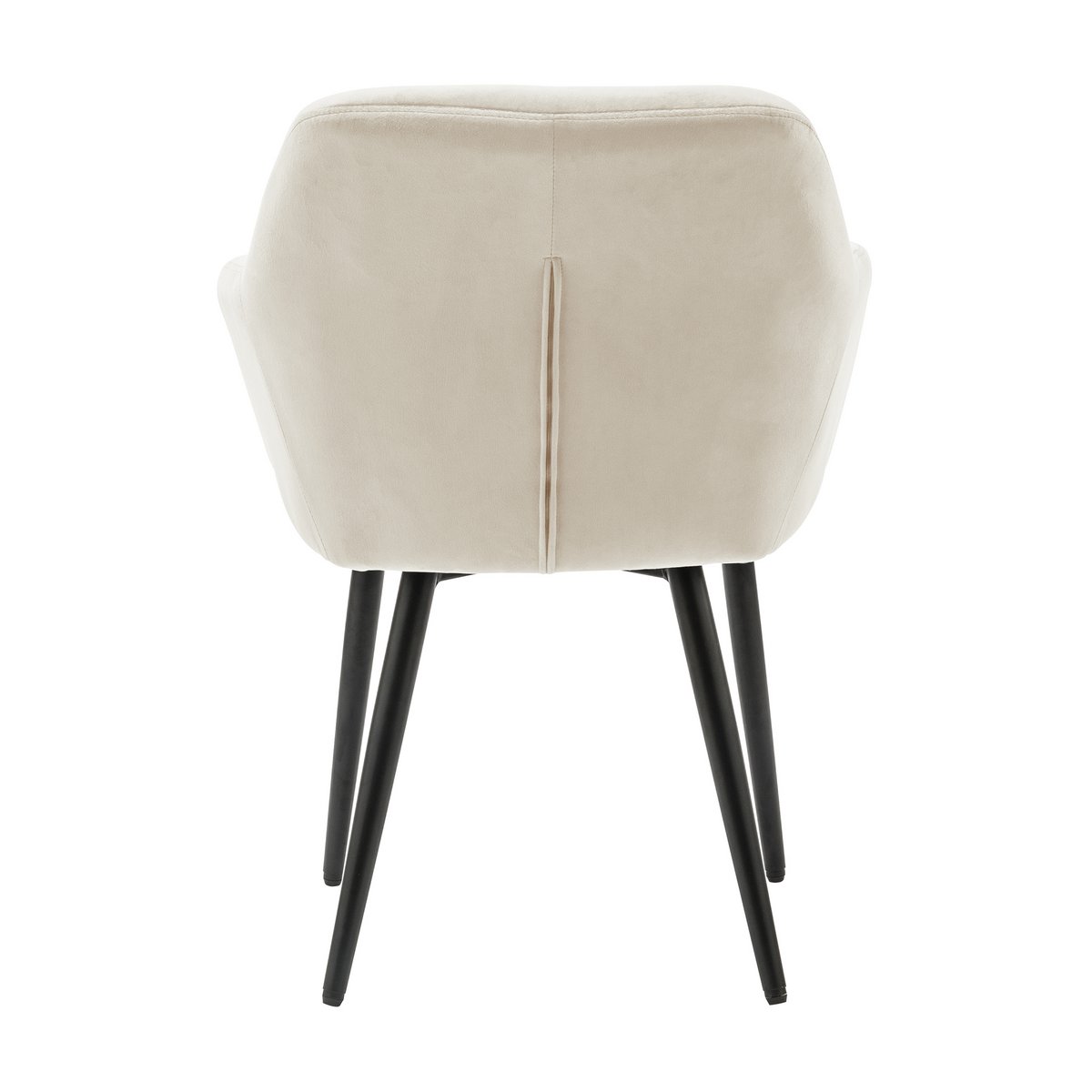 Luxe Fluwelen Eetkamerstoel met Armleuningen Beige – Modern Design - SalesFever - Casanovio