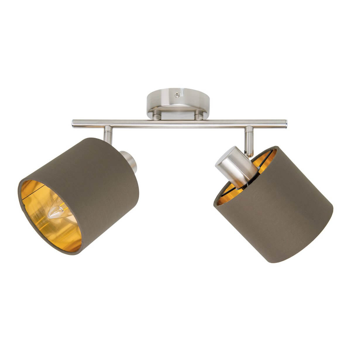 Maron muur en plafondlamp satijn nikkel - met 2 lichtpunten - 46 × 12 × 20,7 cm