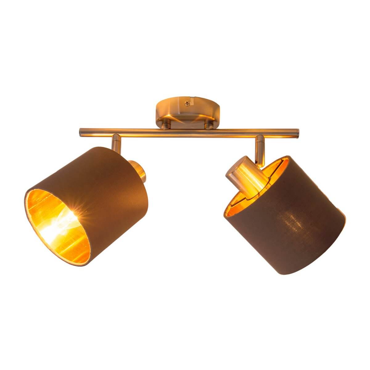 Maron muur en plafondlamp satijn nikkel - met 2 lichtpunten - 46 × 12 × 20,7 cm