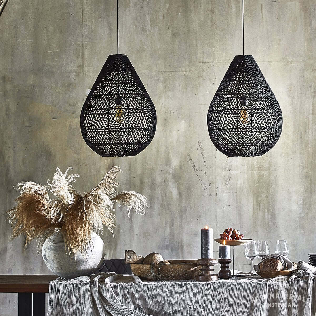 Maze hanging lamp drop black - Raw Materials
