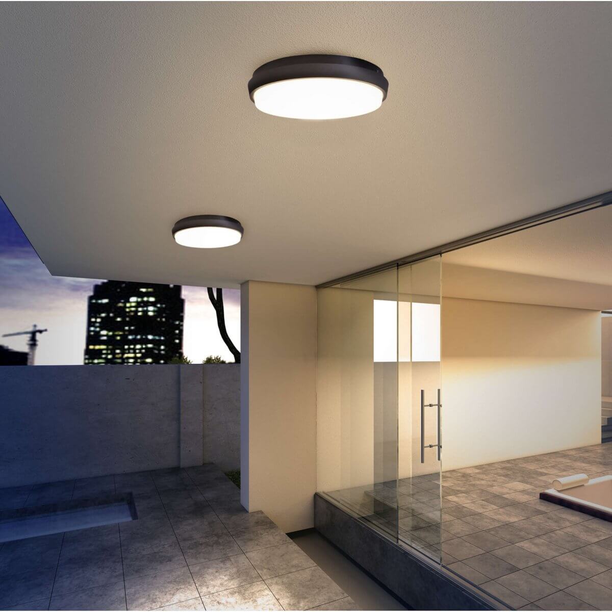 Mio Led Buitenmuurlamp Antraciet Metaal – Weerbestendig Ontwerp