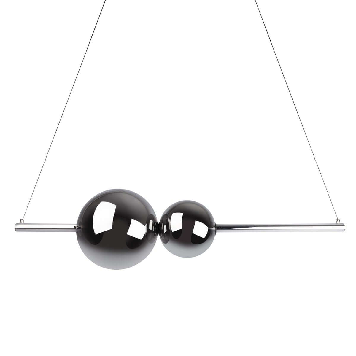 NOVA hanglamp wit chroom - met rookglas - 105,3 × 25 × 150 cm