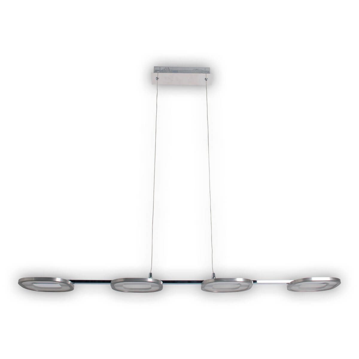 Näve LED hanglamp balk staal blank - met chromen details - 100 × 16 × 150 cm