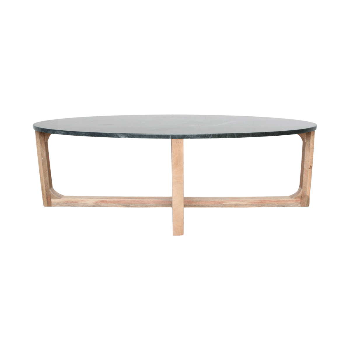 Ovale marmeren salontafel - Groen - 120x60x38 cm - Raw Materials