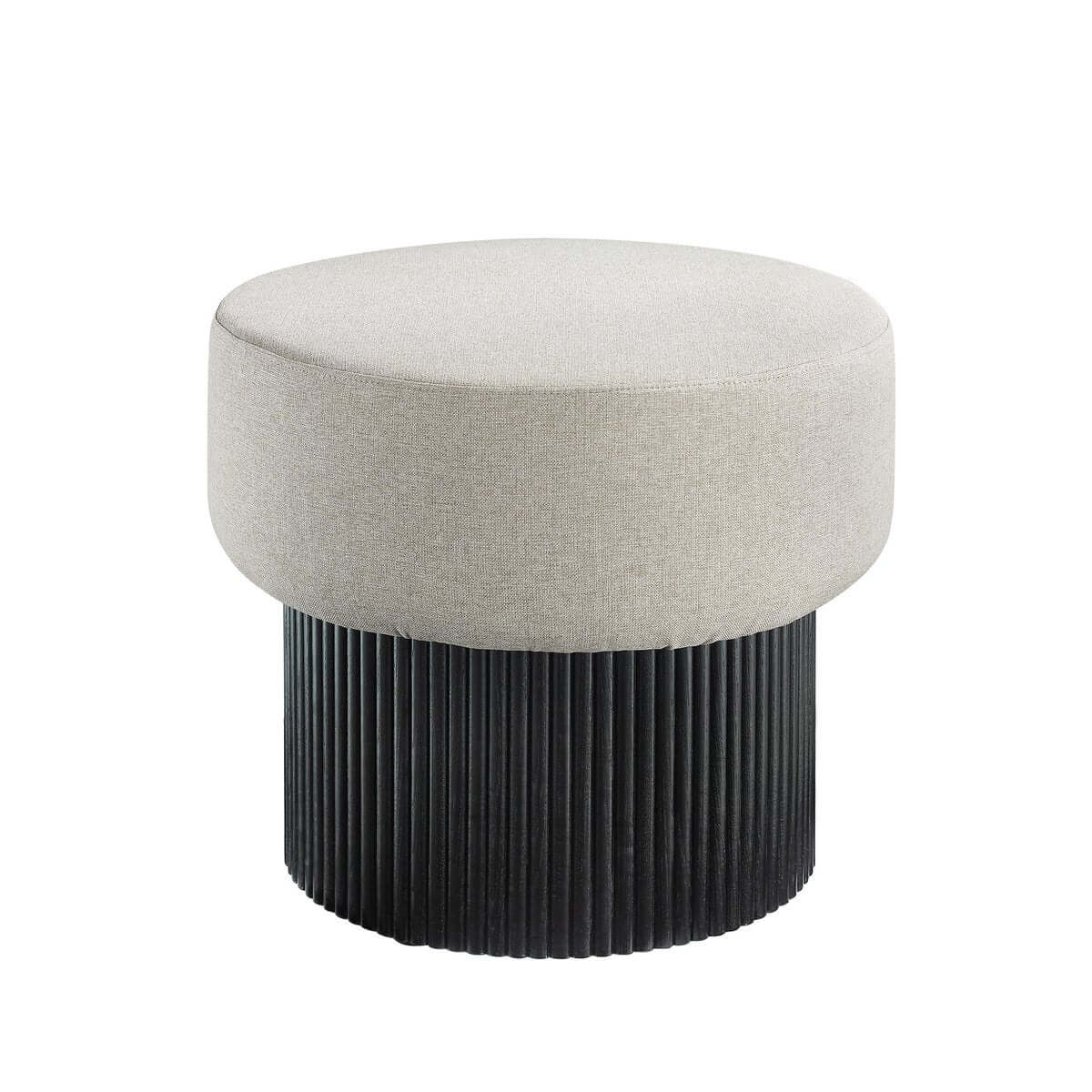 Seat pouf with storage space Ø 50 cm black/gray - SalesFever