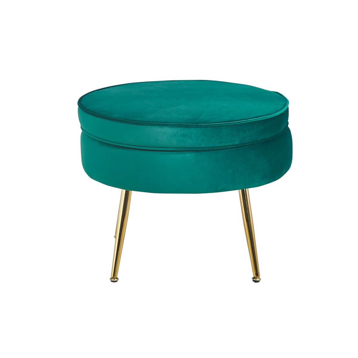 Round velvet pouf green - SalesFever