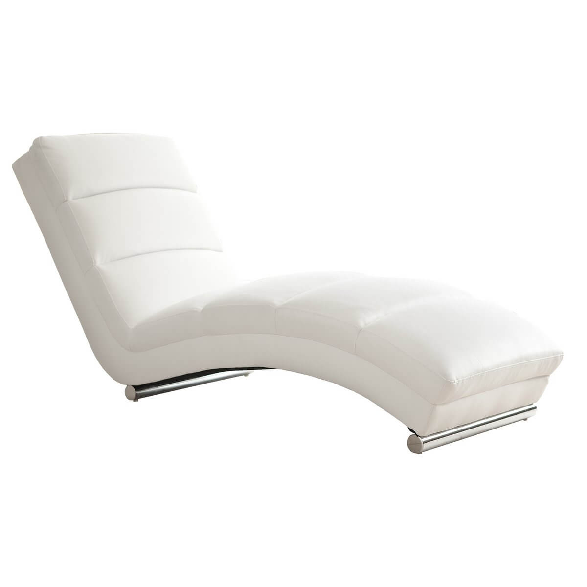 Relaxation lounger white imitation leather look - SalesFever