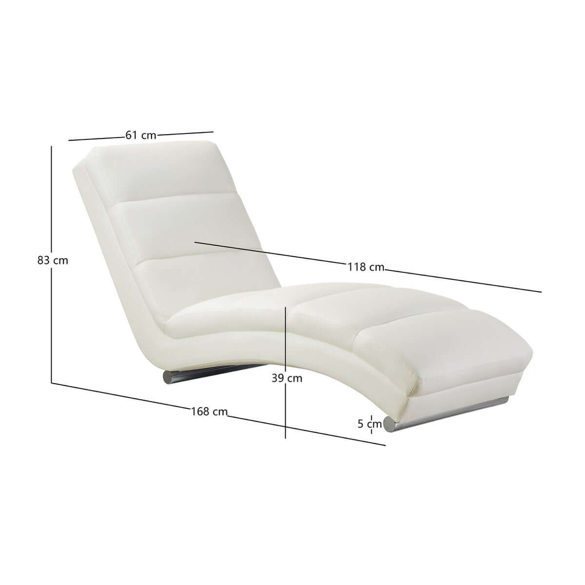 Relaxation lounger white imitation leather look - SalesFever