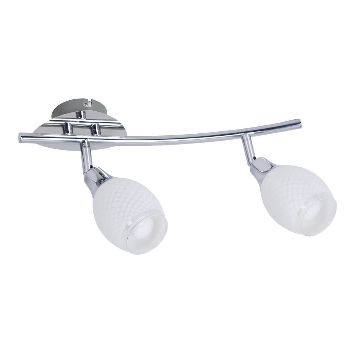 Rome LED wand- en plafondrail wit met chroom details - set van 2