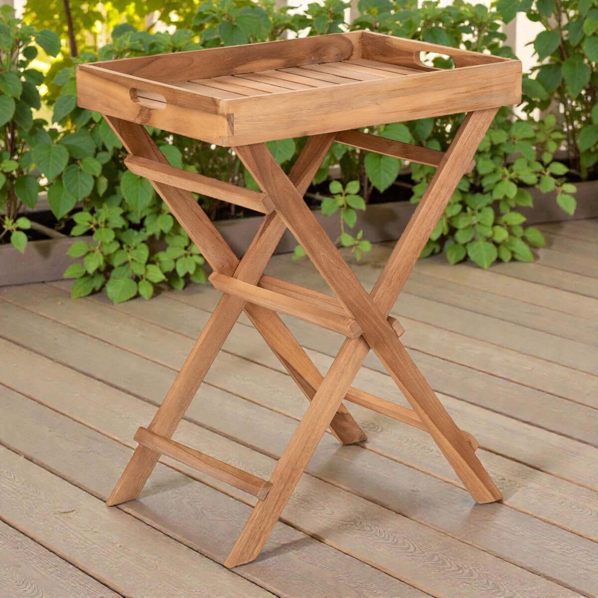 Ronda dienbladtafel teakhout naturel - 39 × 29 × 49,5 cm