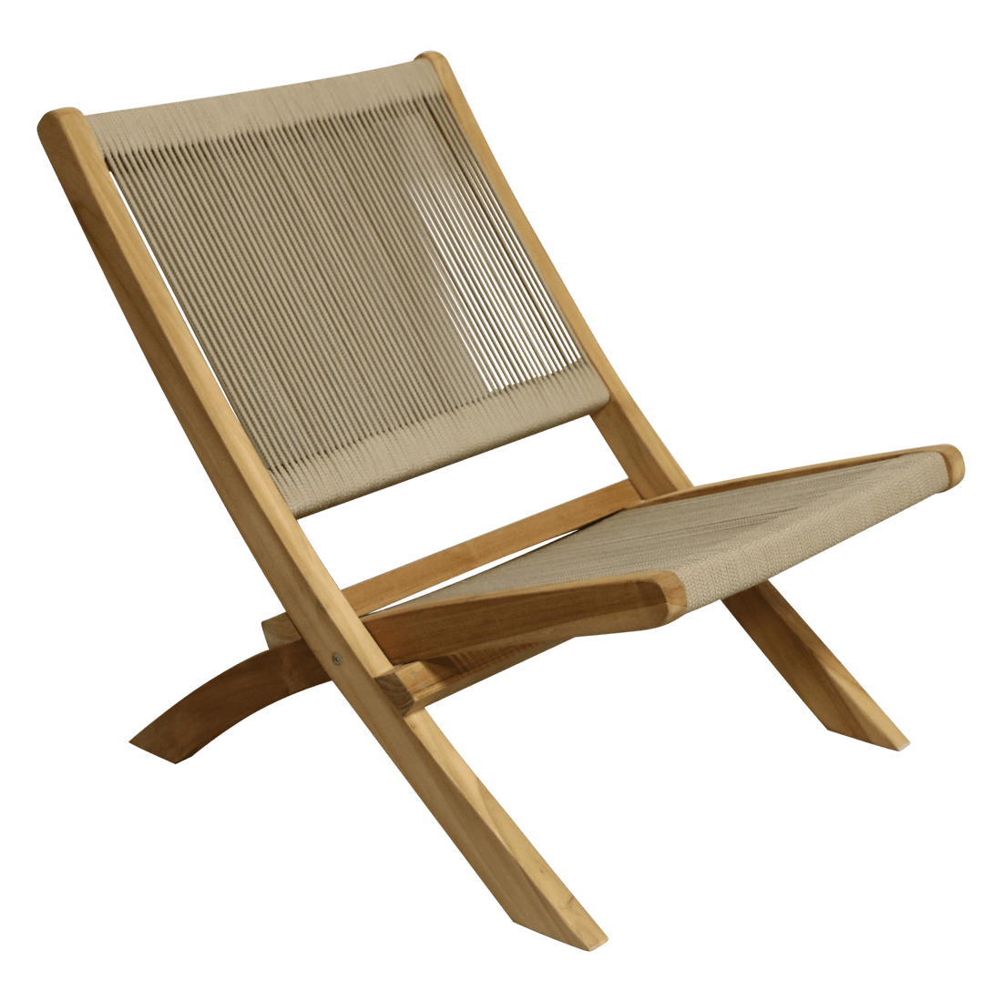 Rope opvouwbare loungestoel naturel - Raw Materials