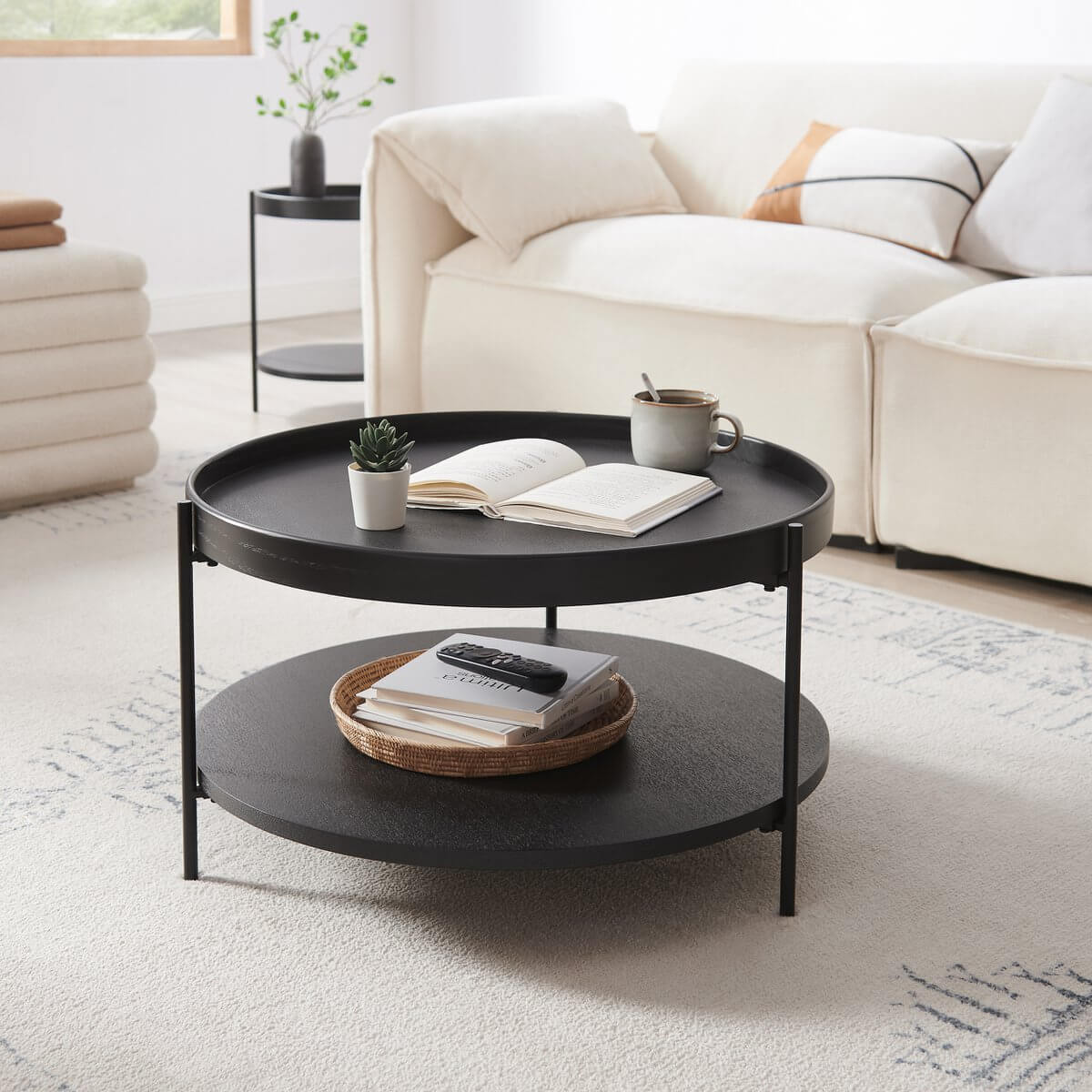 Salontafel Ø 69 cm zwart - SalesFever