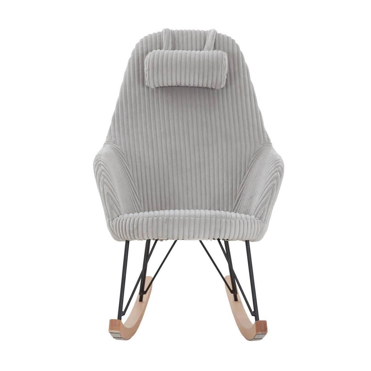 Rocking chair Gray textured fabric - SalesFever