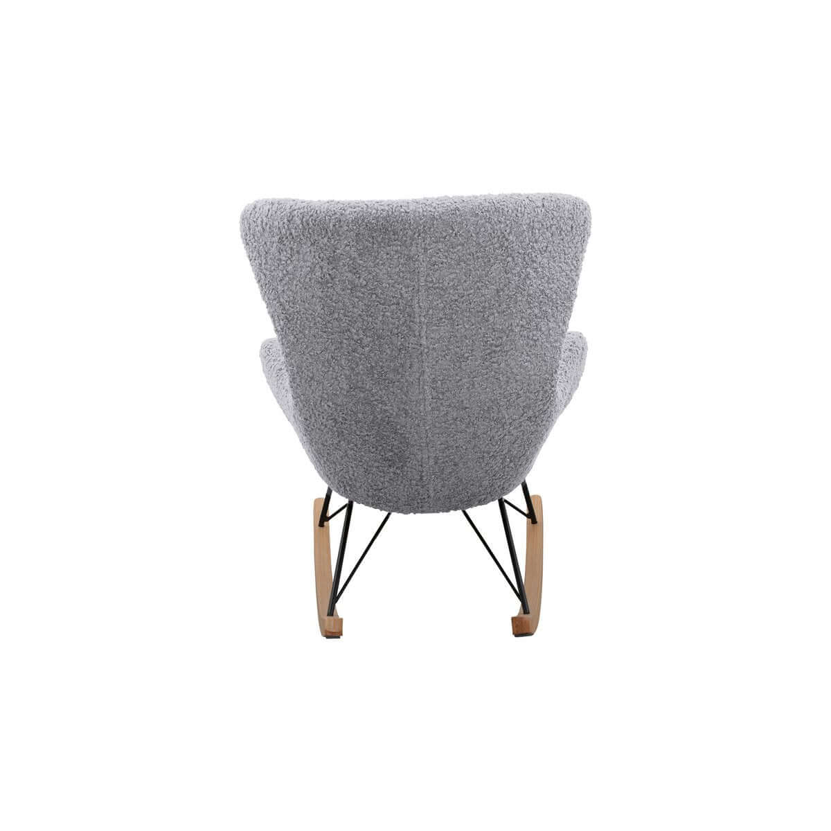 Schaukelstuhl Teddyfell Hellgrau - SalesFever