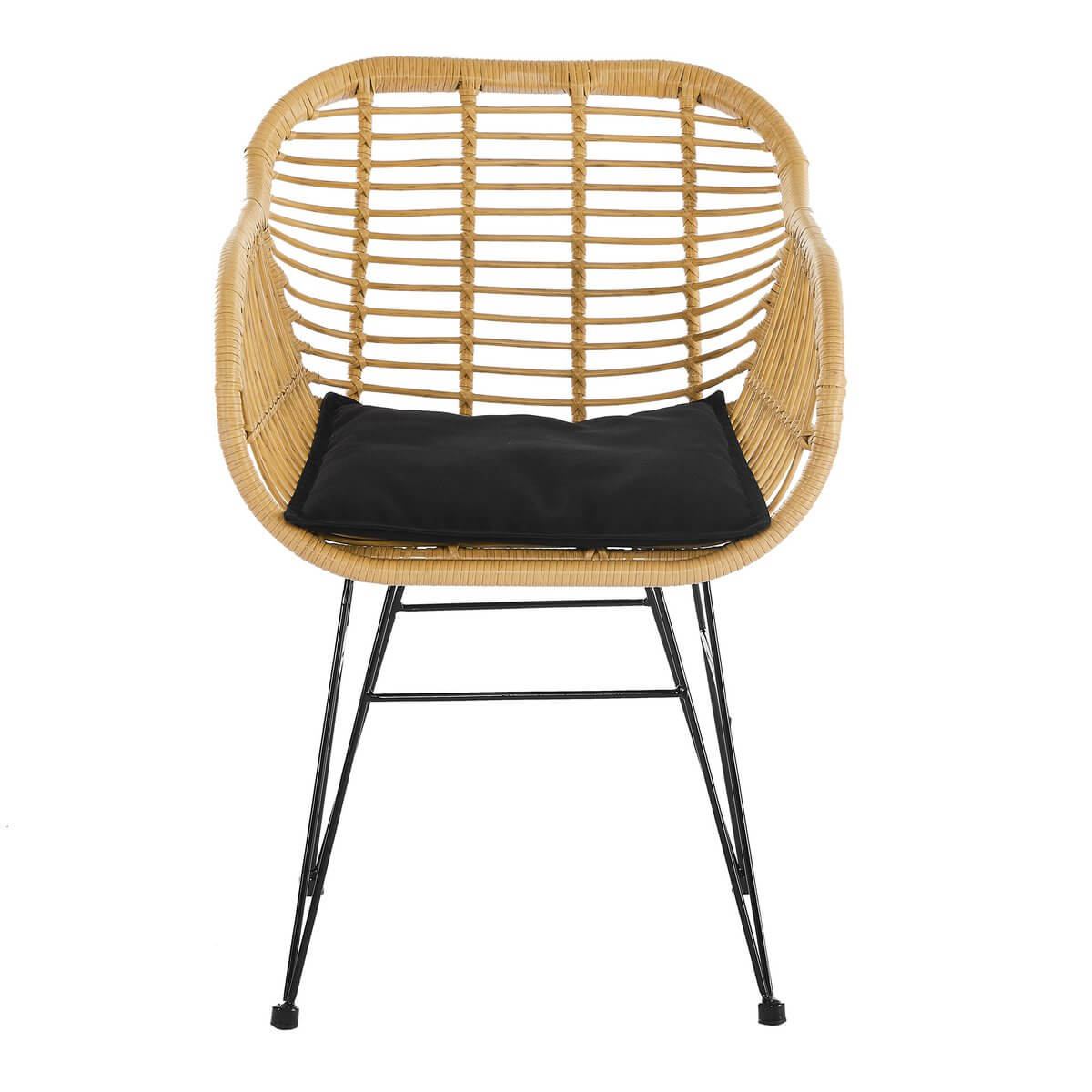 Set of 2 armchairs in rattan look, natural - SalesFever