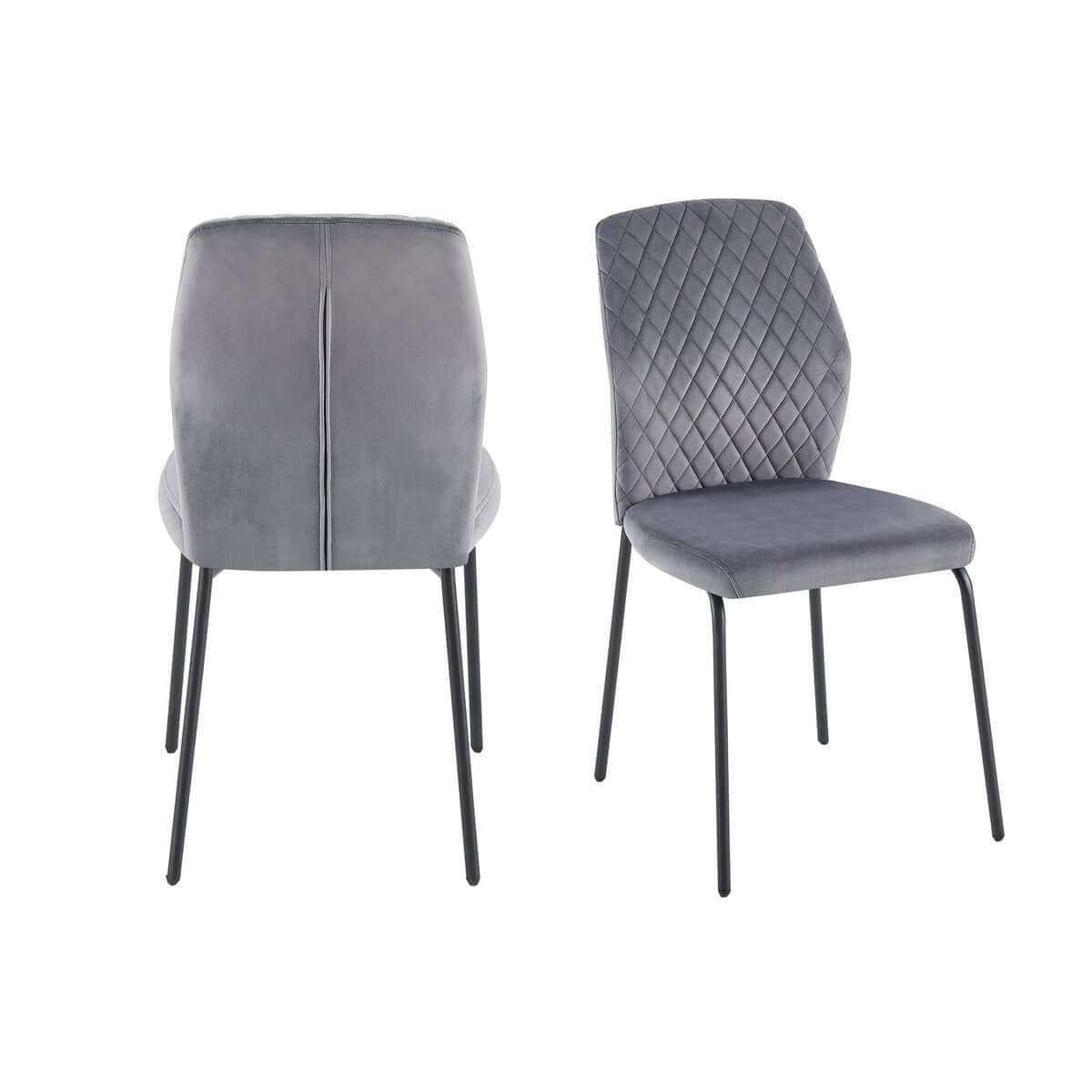 Chair set of 2 gray - SalesFever