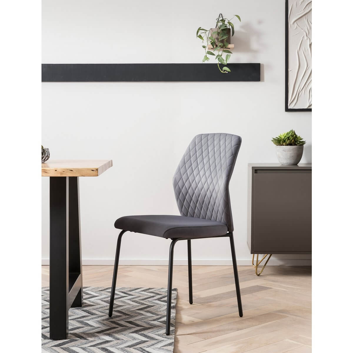 Chair set of 2 gray - SalesFever