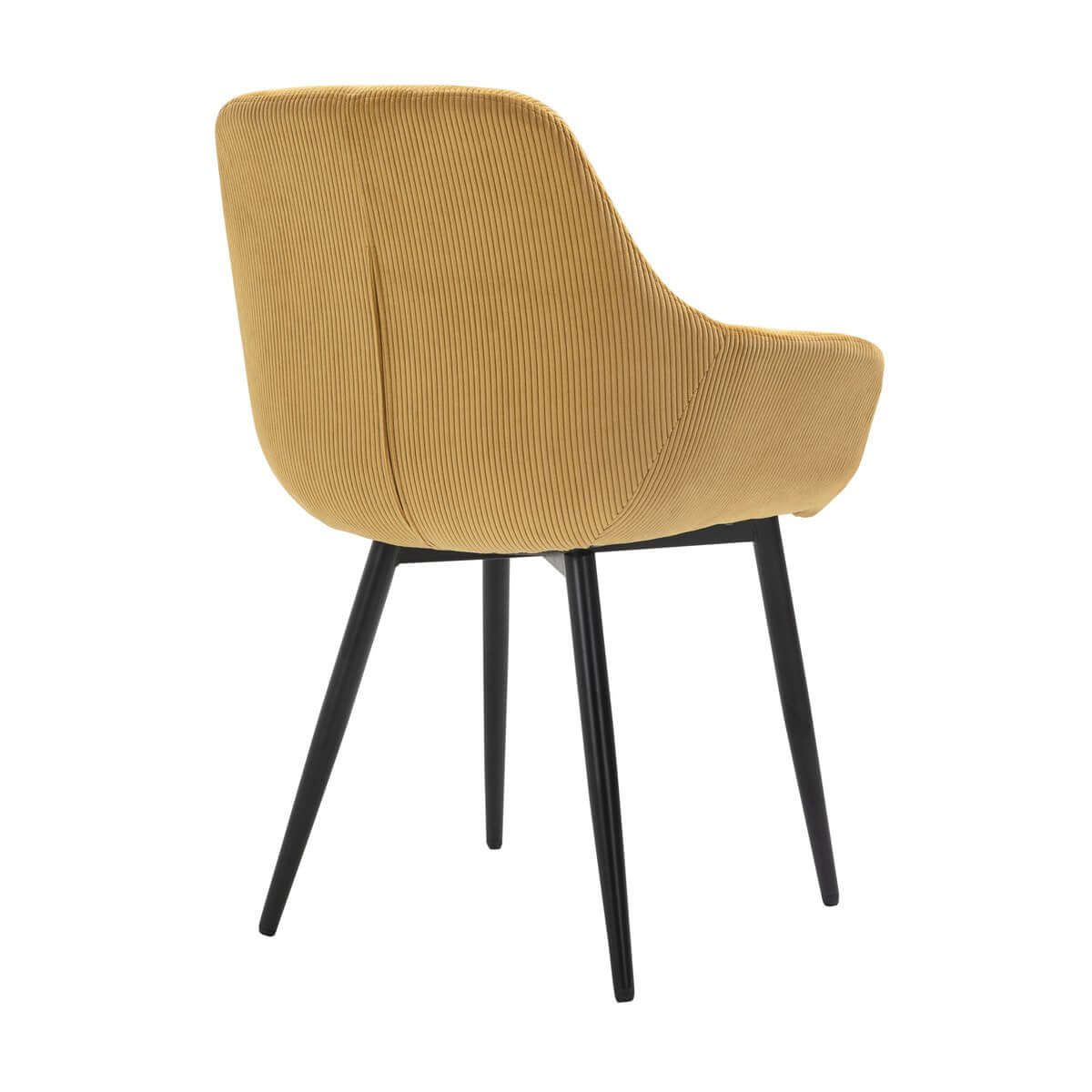 Set of 2 corduroy armchairs, gold - SalesFever