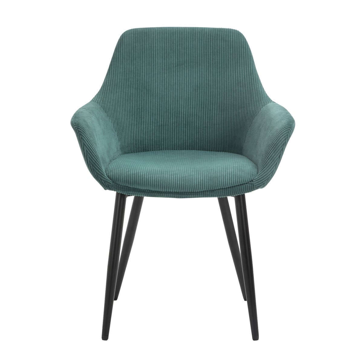 Set of 2 Corduroy Armchairs Green - SalesFever