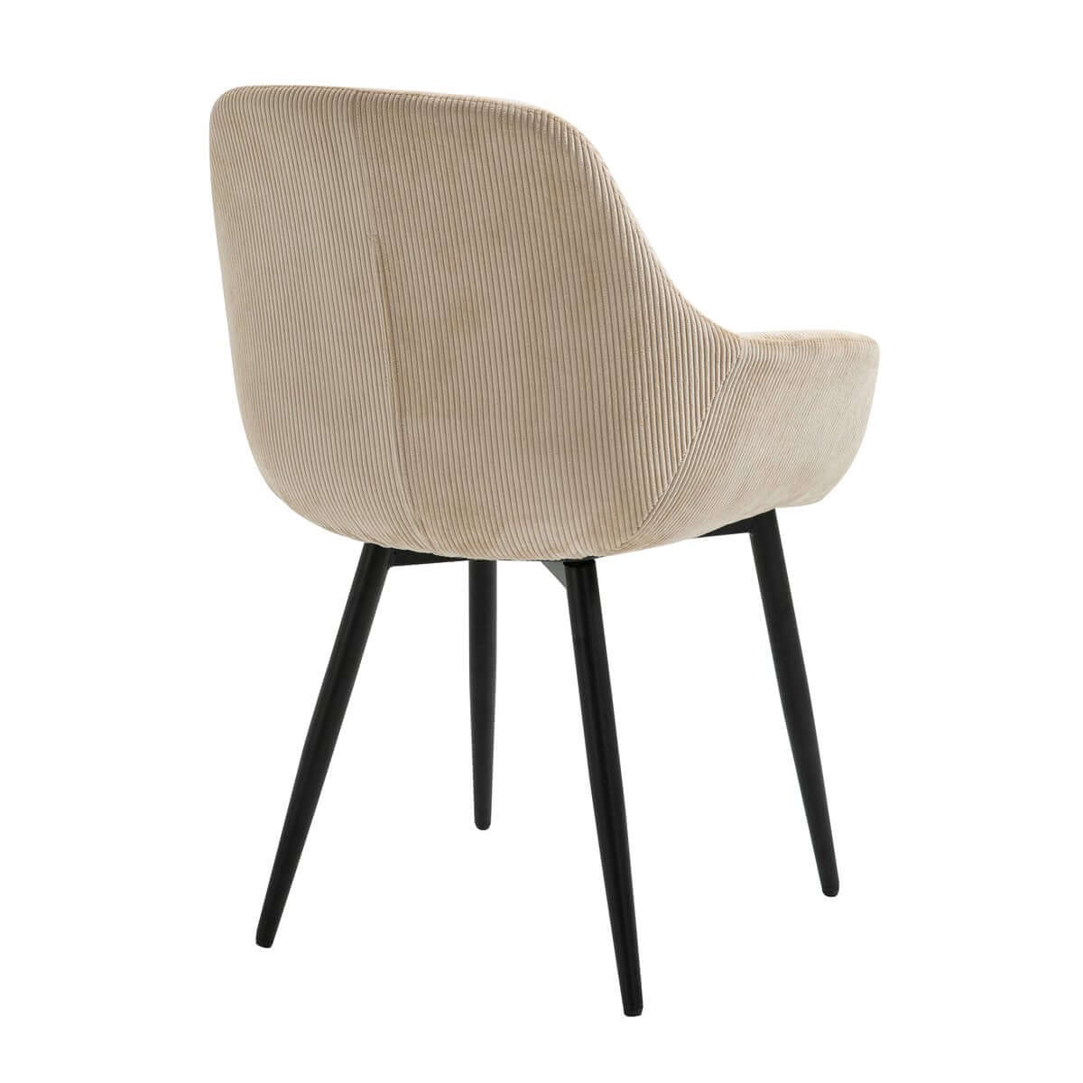 Set of 2 corduroy armchairs beige - SalesFever