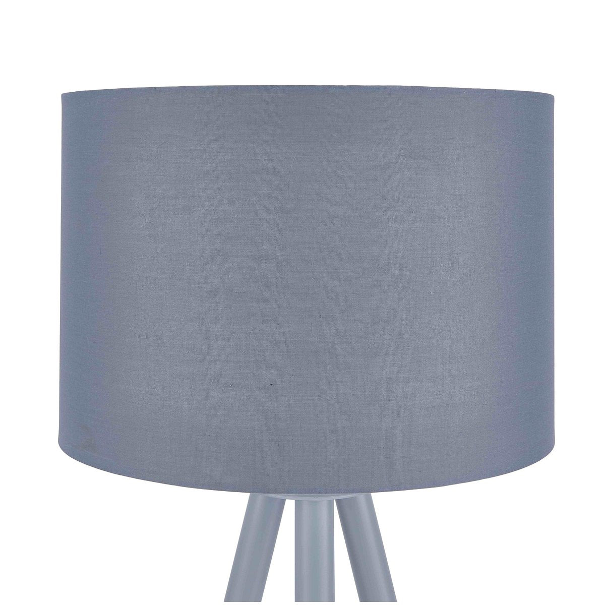 Staande Vloerlamp Grijs met Houten Frame - Naturel Stoffen kap - SalesFever - Casanovio