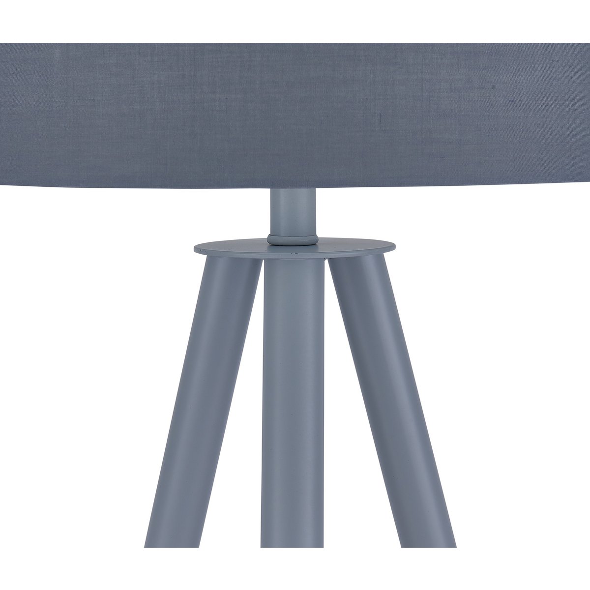 Staande Vloerlamp Grijs met Houten Frame - Naturel Stoffen kap - SalesFever - Casanovio