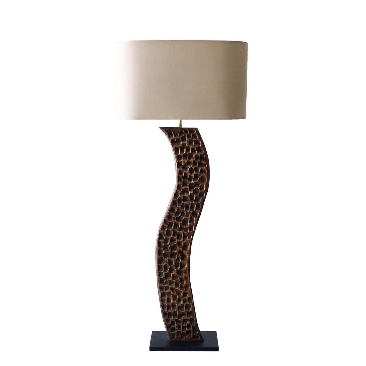 Stehleuchte Akazie/Leinen Natur 171 cm - SalesFever