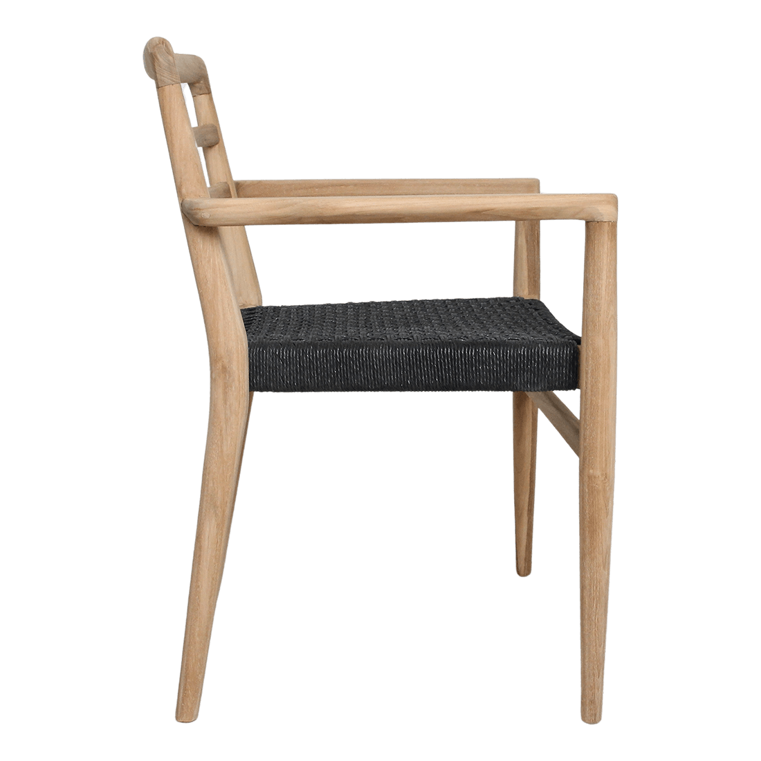 Verano tuinstoel met armleuning zwart - Raw Materials