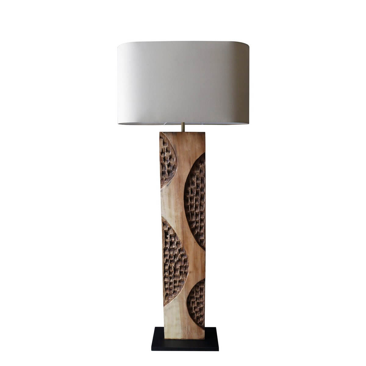 Stehleuchte Akazie/Leinen Natur 171 cm - SalesFever