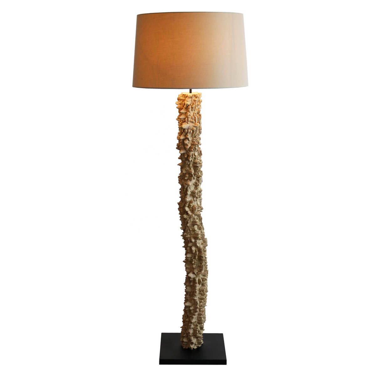Floor lamp driftwood natural/white 150 cm - SalesFever