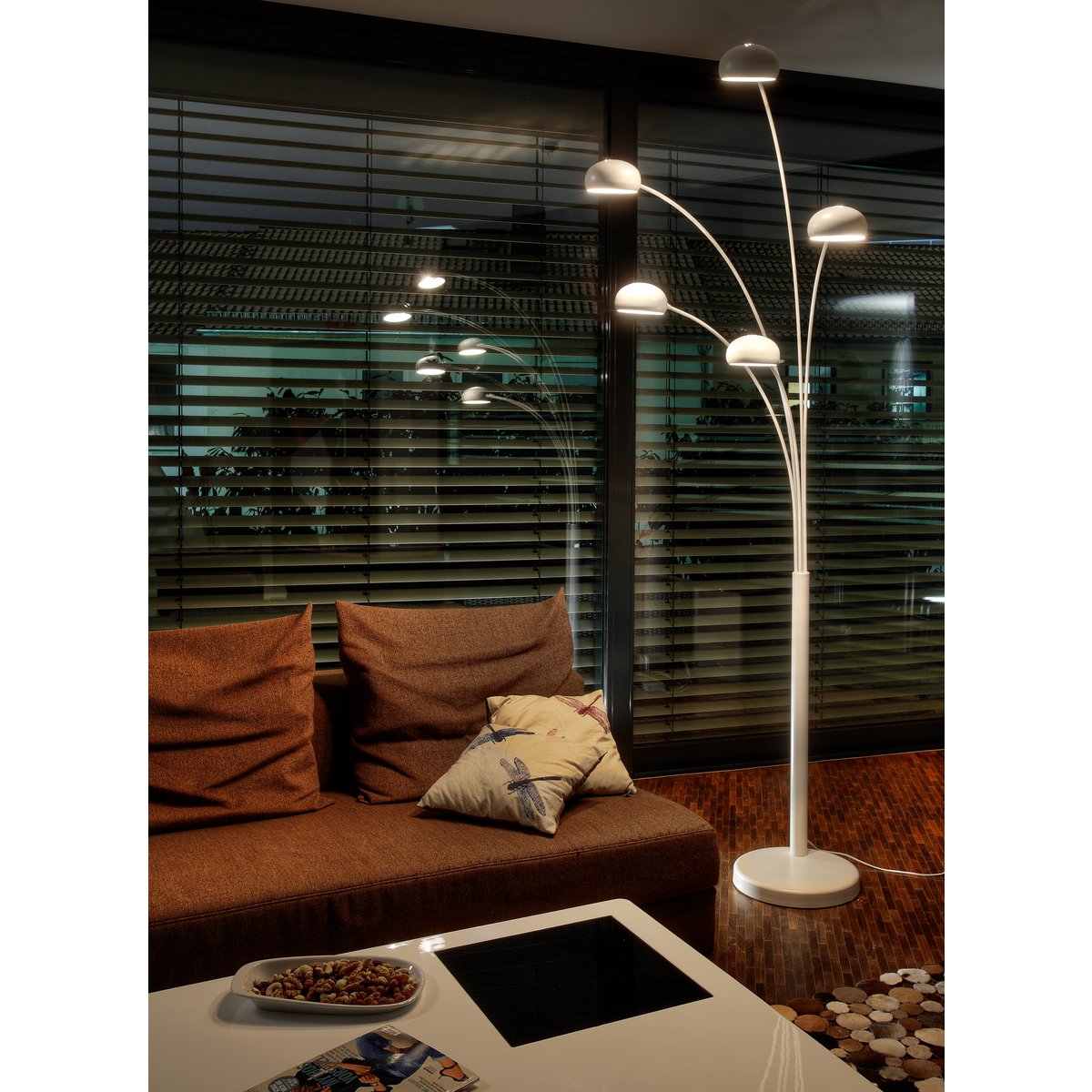 Vloerlamp Five Fingers Wit – 5 Beweegbare Armen & Marmeren Voet 205 cm - SalesFever - Casanovio