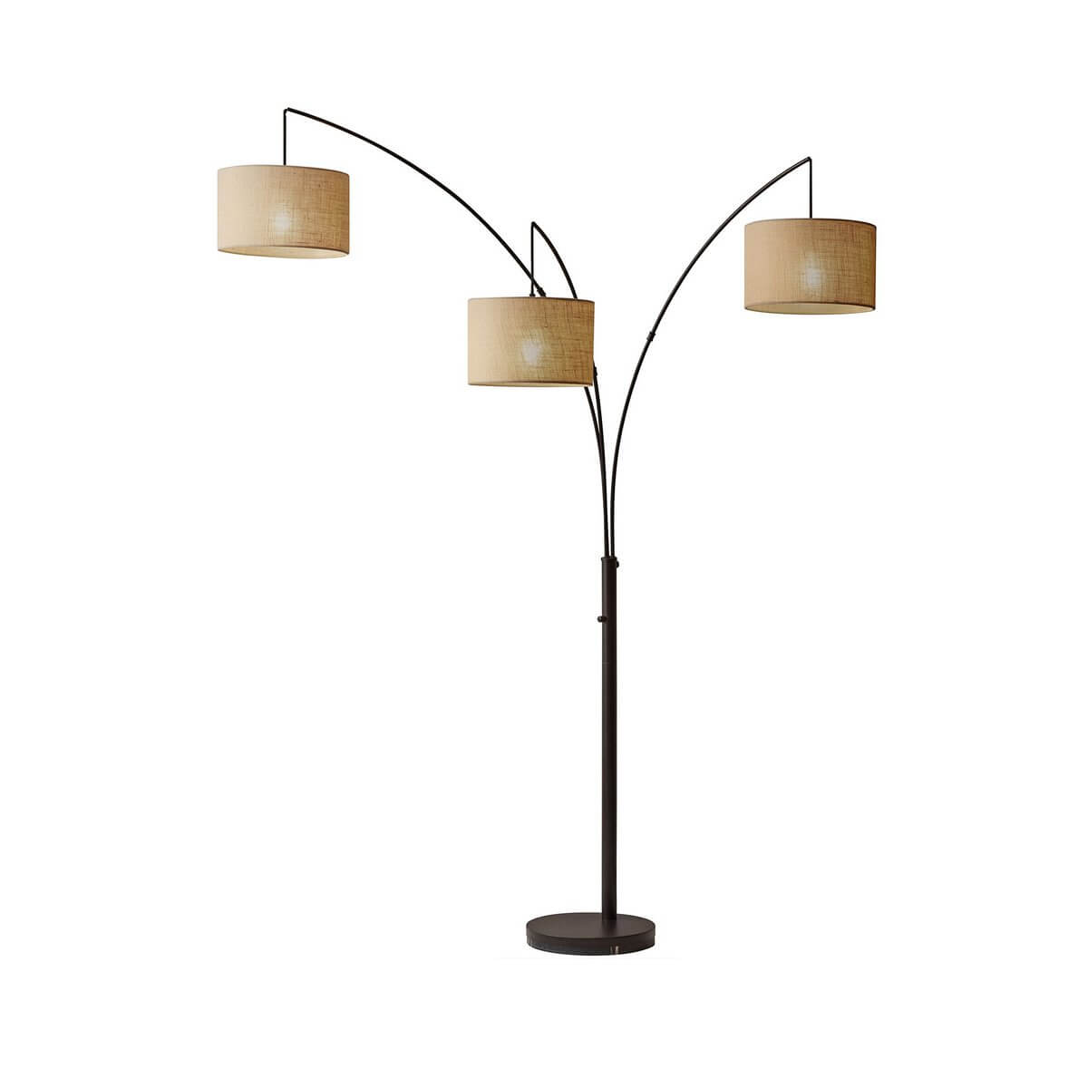 Floor lamp black with marble base - SalesFever