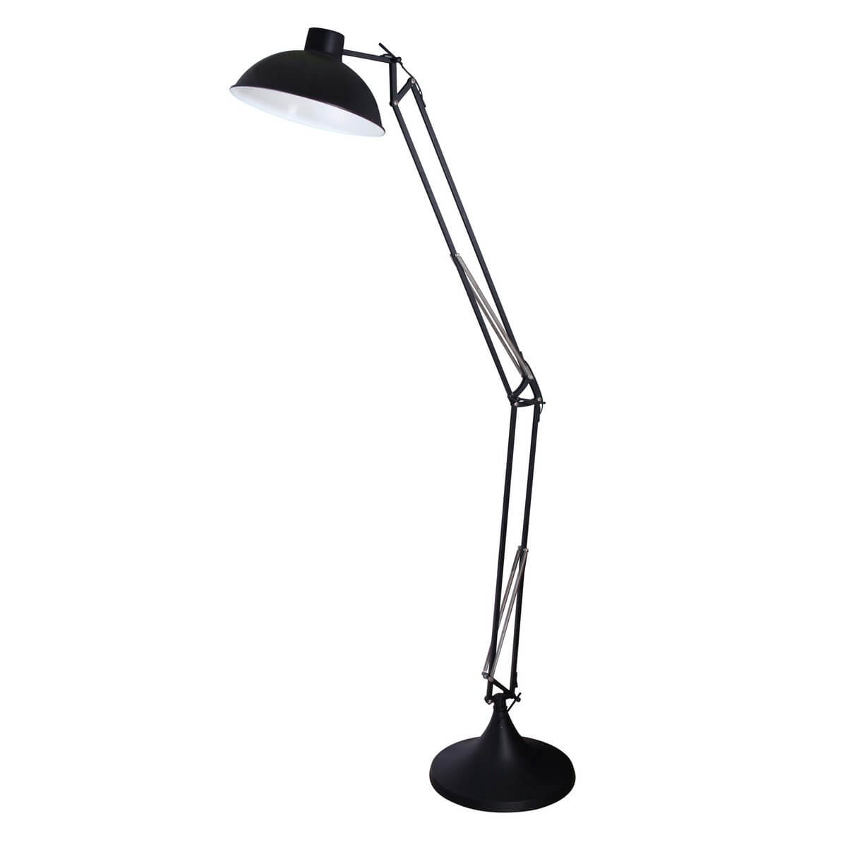 Industrial floor lamp black adjustable - SalesFever