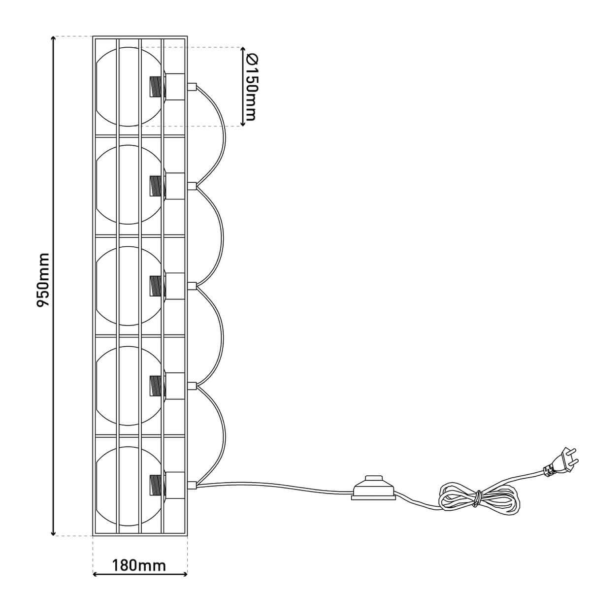 Vloerlamp getint glas zwart metaal - E27 - 18 × 18 × 95 cm