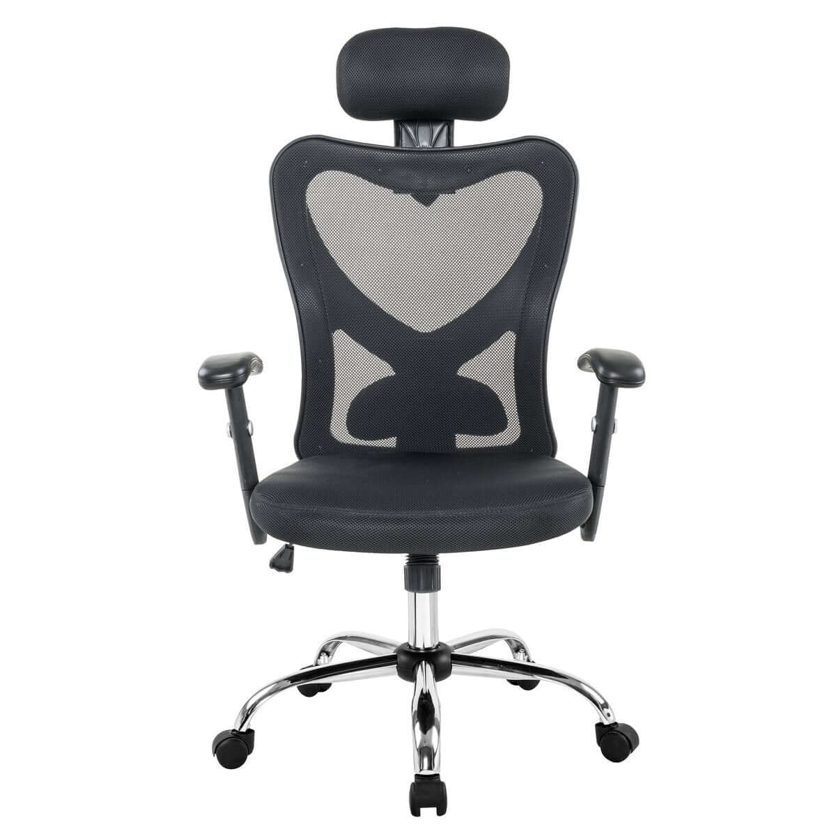 Black office chair with mesh headrests - SalesFever