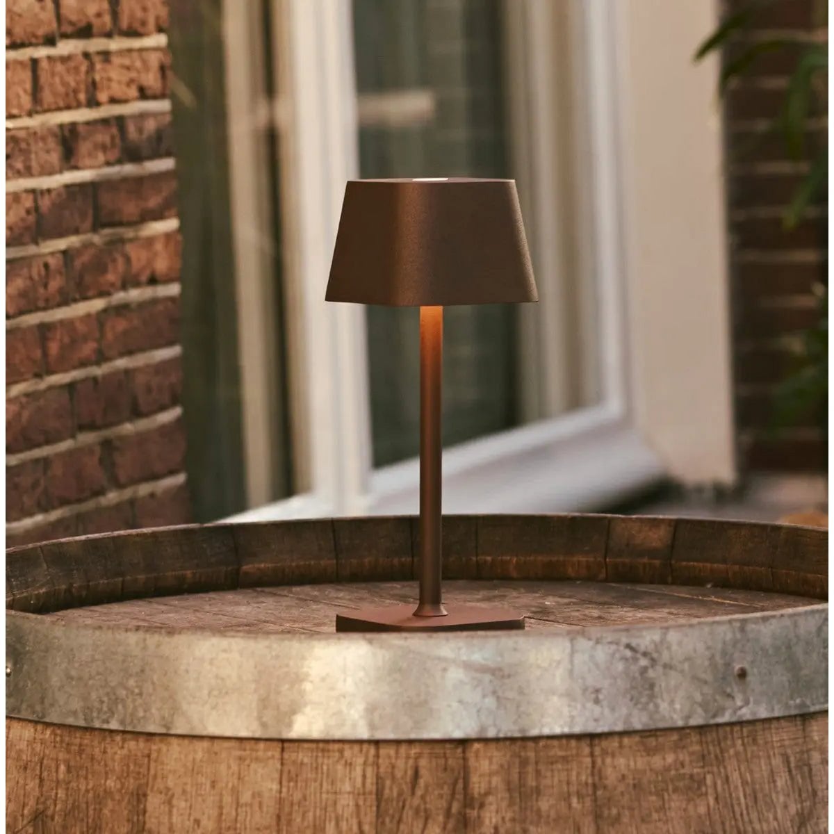 Ava Mokka Bruin Oplaadbare Tafellamp | Draadloos en dimbaar