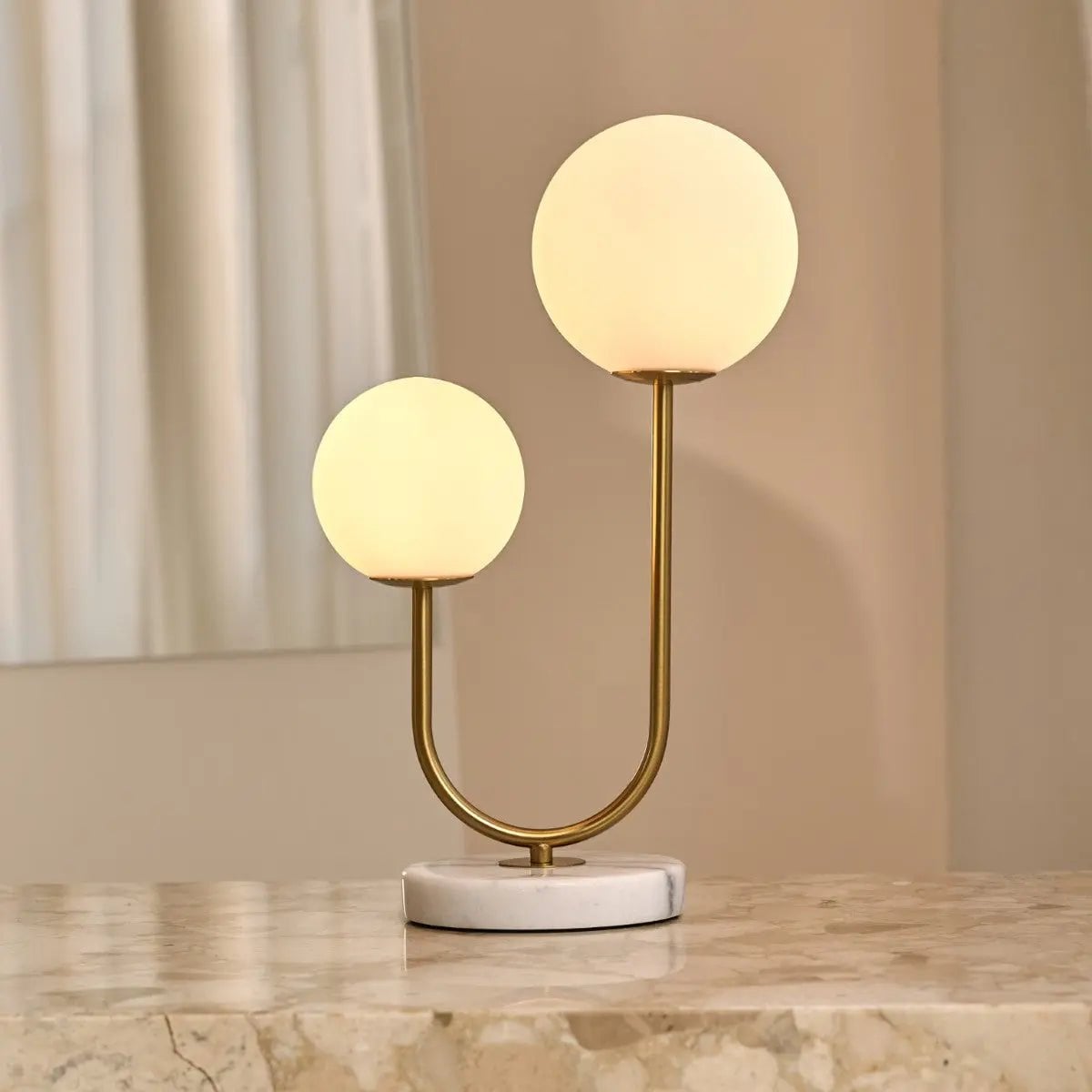 Giorgia elegante marmeren lamp | Matglazen lampen en snoerlamp