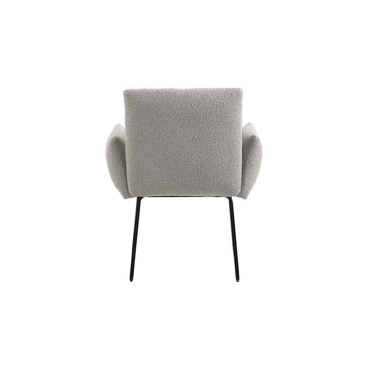 Eetkamerstoel Grijs met Zwart Sledeframe – Bouclé & Knoopstiksel - SalesFever - Casanovio