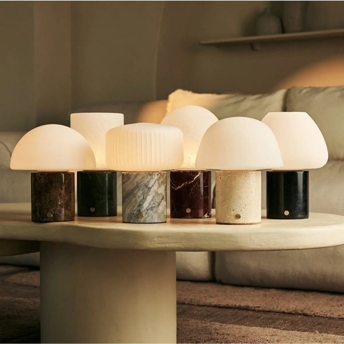 Maes Groen – Verde Alpi Marmeren Oplaadbare Tafellamp | Elegant, stijlvol en functioneel